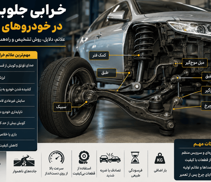 خرابی جلوبندی در خودروهای ژاپنی؛ علائم، دلایل، روش تشخیص و راه‌های جلوگیری از خرابی