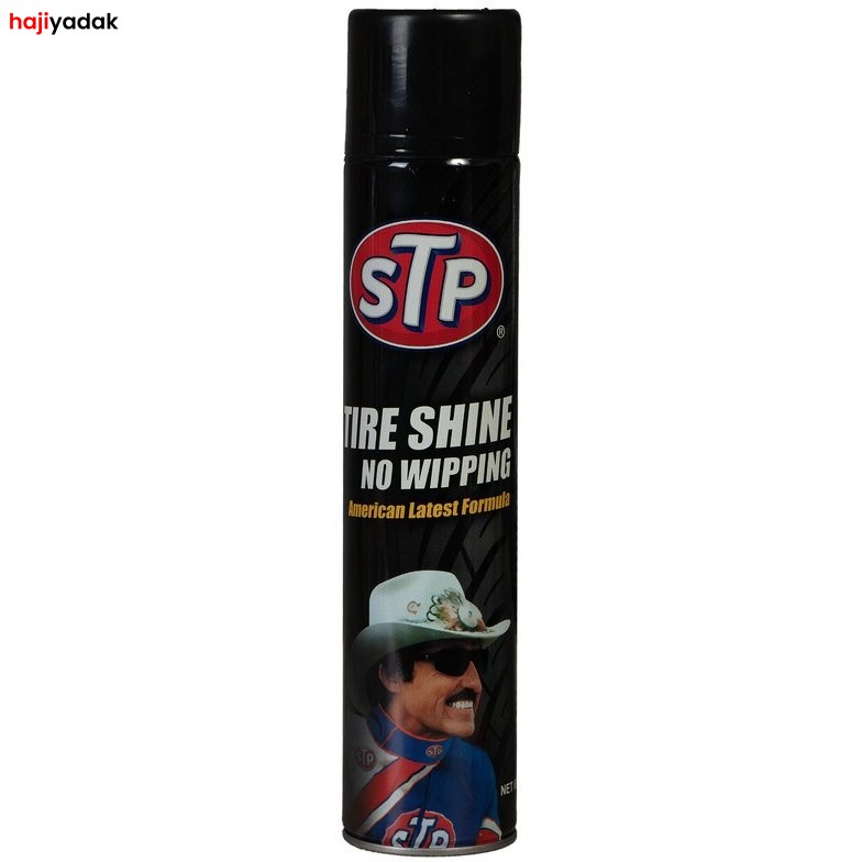 اسپری تمیز کننده لاستیک اس تی پی مدل Tire Shine حجم 650 میلی لیتر